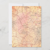 Invitation Aventure commence Plan de Voyage Baby shower rose (Dos)