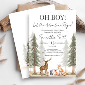 Invitation Aventure Commencer le Baby shower des animaux des 