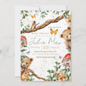 Invitation Aventure d'animaux de forêt 2 choix arrière (Devant)