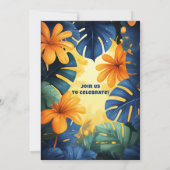 Invitation Aventure d'anniversaire de la jungle du dinosaure (Dos)