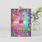 Invitation Aventure dans le désert du bébé chameau thème (Debout devant)