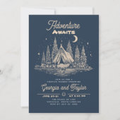 Invitation Aventure de douche de couples de camping fantaisis (Devant)