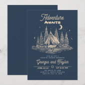 Invitation Aventure de douche de couples de camping fantaisis (Devant / Derrière)
