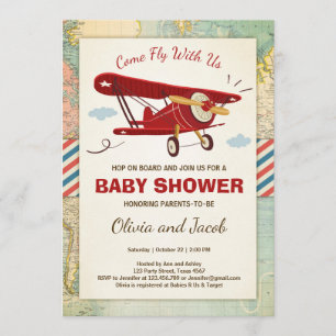 Invitation Aventure de voyage d'invitation de baby shower