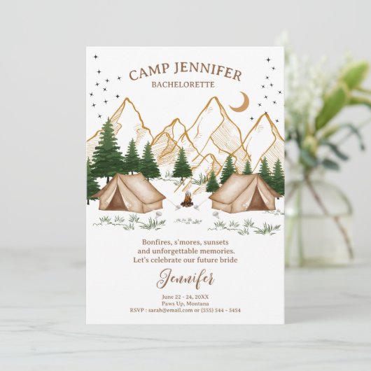 Invitation Aventure de week-end de camp de filles (Debout devant)