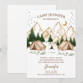 Invitation Aventure de week-end de camp de jeunes filles (Devant / Derrière)