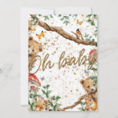 Invitation Aventure des animaux de la forêt 2 choix arrière (Dos)