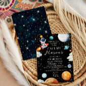 Invitation Aventure du capitaine de fusée de la galaxie noire