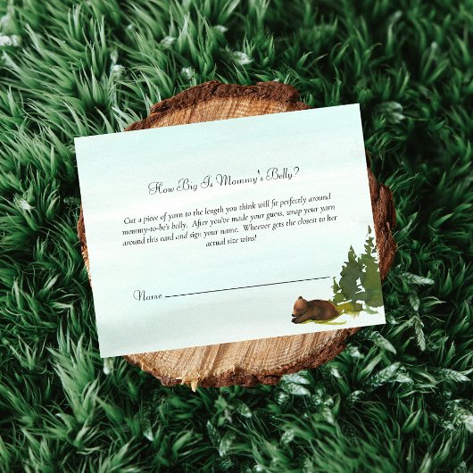 Invitation Aventure en forêt Jeu de taille de ventre de maman