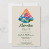 Invitation Aventure en montagne pour la Baby Shower (Devant)