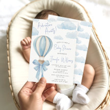 Aventure en montgolfière bleue chaude pour la baby