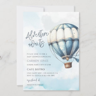 Invitation Aventure en Montgolfière pour la Fête de Bébé