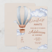 Invitation Aventure Joueuse 1er fête d'anniversaire (Devant / Derrière)