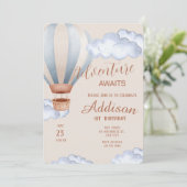 Invitation Aventure Joueuse 1er fête d'anniversaire (Debout devant)
