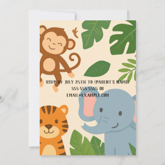 Invitation aventure Jungle - Fun & Vibrant Party