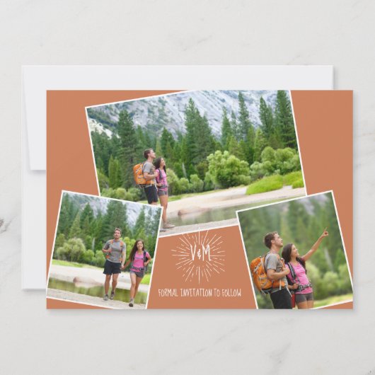 Invitation Aventure Mariage Photo Enregistrer la date Invitat (Dos)