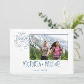 Invitation Aventure Mariage Photo Enregistrer la date Invitat (Debout devant)