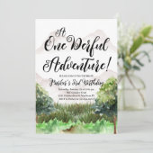 Invitation Aventure Montagne Anniversaire, Camping, Montagne (Debout devant)