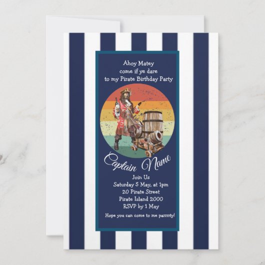 Invitation Aventure Pirate (Devant)