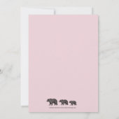 Invitation Aventure Russe Woodland Ours rose Grossesse (Dos)