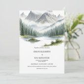 Invitation Aventure Rustique en Perspective Mariage dans un P (Debout devant)
