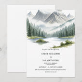 Invitation Aventure Rustique en Perspective Mariage dans un P (Devant / Derrière)