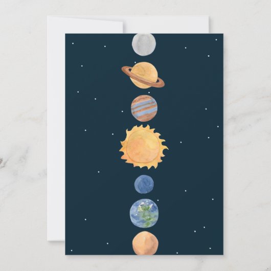 Invitation Aventure spatiale : Planètes et animaux Astronaute (Dos)