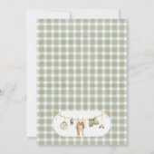 Invitation Aventure Verte Rustique en Attente Baby Shower  (Dos)