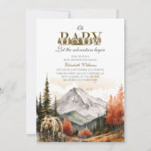 Invitation Aventure Woodland Oh Baby Mountain Bear Baby (Devant)