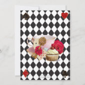 Invitation Aventures à Wonderland Mad Tea Party Anniversaire (Dos)