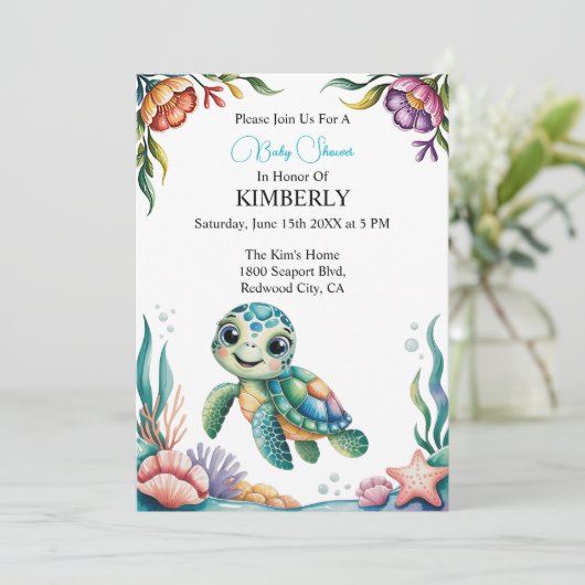 Invitation Aventures sous-marines avec Tiny Turtle (Debout devant)