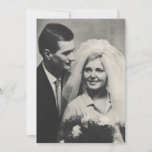 Invitation AVERA Moderne Black Photo Vow Renouvellement (Dos)