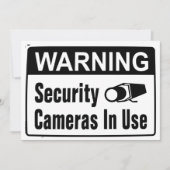 Invitation Avertissement Caméra de sécurité en cours d'utilis (Devant)