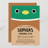 Invitation Avery The Duck Squishmallow Birthday Party (Devant / Derrière)