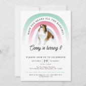 Invitation Avez-vous entendu, arc-en-ciel et chien Anniversai (Devant)