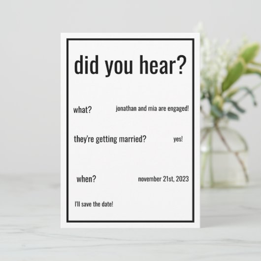 Invitation avez-vous entendu? coutume ajouter des détails min (Debout devant)