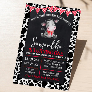 Invitation Avez-Vous Entendu La Ferme À Vaches Moos Anniversa