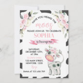 Invitation Avez-Vous Entendu La Vache Moos 1er Anniversaire (Devant)