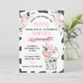 Invitation Avez-Vous Entendu La Vache Moos 1er Anniversaire (Debout devant)