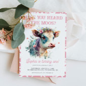 Invitation Avez-vous entendu la vache rose Moos 1er anniversa