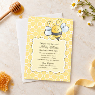 Invitation Avez-vous entendu le bourdonnement Baby Shower Bum
