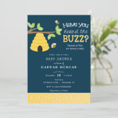 Invitation Avez-vous entendu le Buzz ? Baby shower (Debout devant)