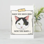 Invitation Avez-Vous Vu Chat Maintenant Vous Avez Un Animal R (Debout devant)