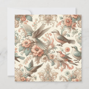 Invitation Aviaire victorien : Un jardin pastel