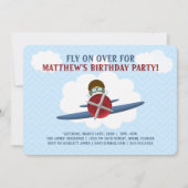 Invitation Aviateur et son avion (Devant)