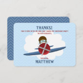 Invitation Aviateur et son avion (Devant / Derrière)