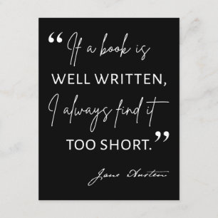 Invitation Avid Reader II - Citation Jane Austen