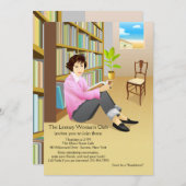 Invitation avide de club de lecture de lecteur (Devant / Derrière)