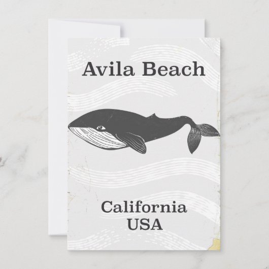 Invitation Avila Beach California Travel poster (Dos)