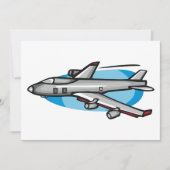 Invitation Avion à réaction pour les fans d'aviation (Devant)